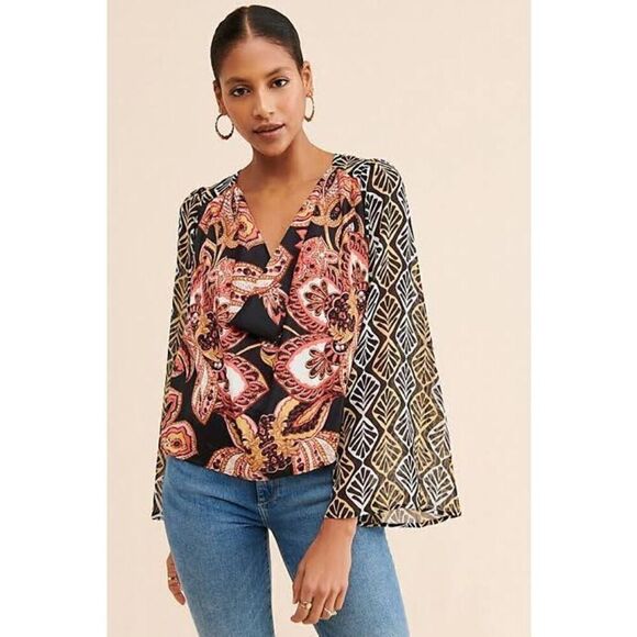 Free People Aleena Printed Top Size S - Picture 1 of 8